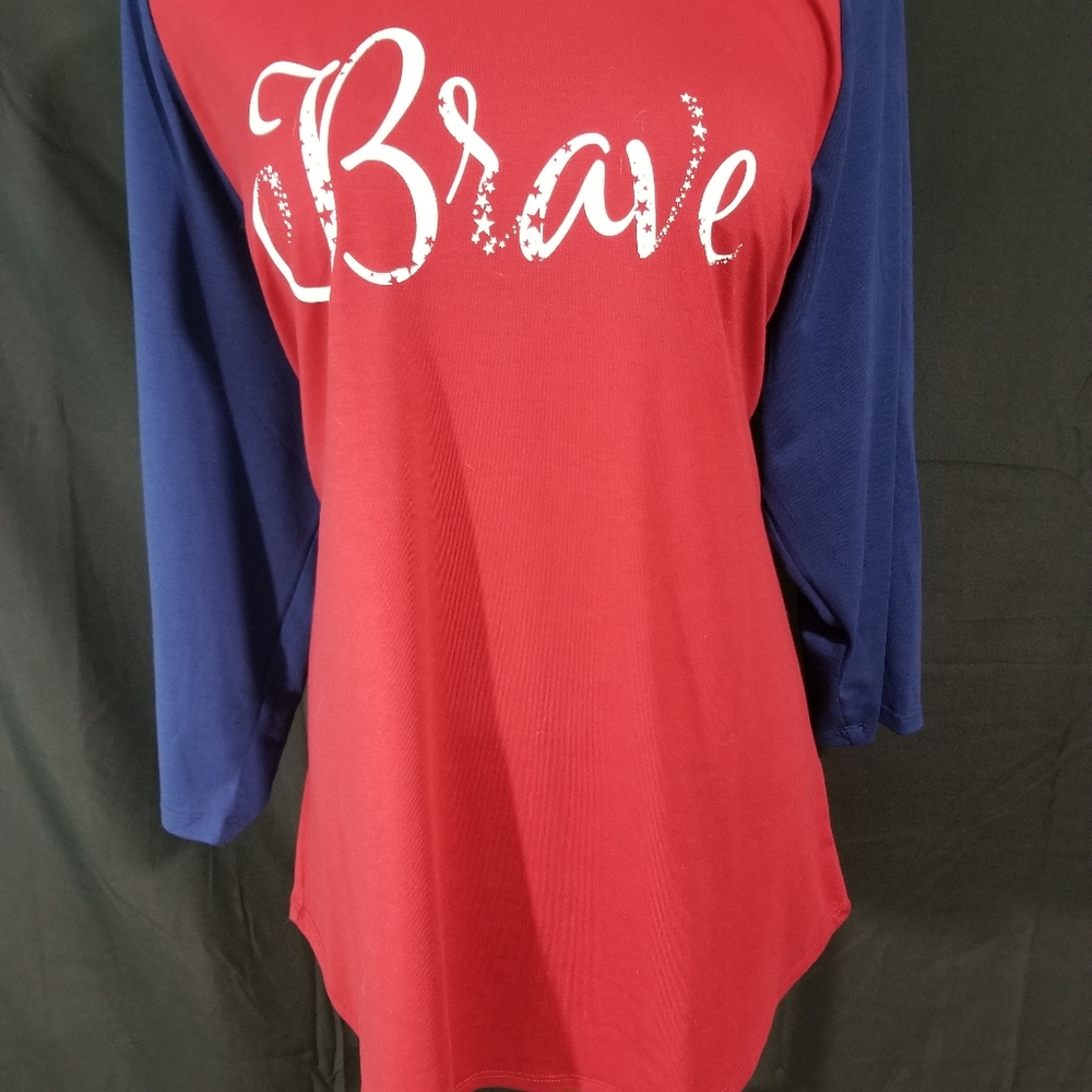 Baseball style Tee. NWT Lularoe Randy - Picture 2 of 4